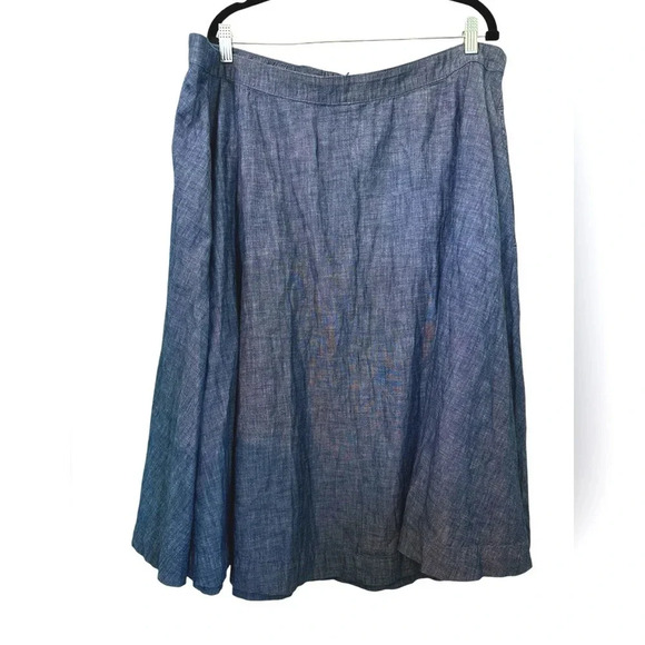 🌴 Lane Bryant NWT chambray A-line skirt - Picture 1 of 3